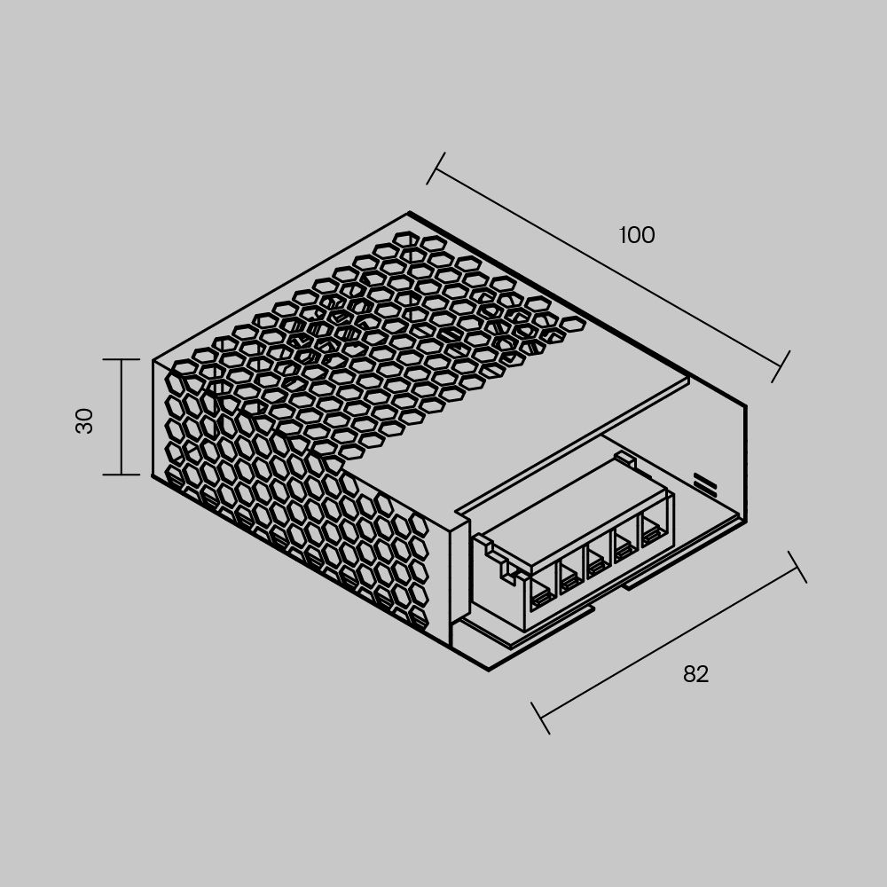 Блок питания PSL002 12V 60W IP 20 811007, 10*8*3 см, Maytoni Led Strip 811007, Серебро