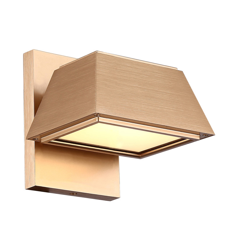 Светильник настенный 16,5*16,5*15,5 см, 15W, Favourite Trapezium 4301-1W Матовое золото