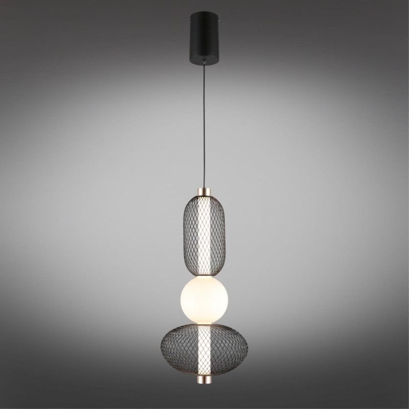 Подвесной светильник 22*70-160 см, 1*LED, 13W, 3000K, Aployt Nikusia APL.658.06.13, черный