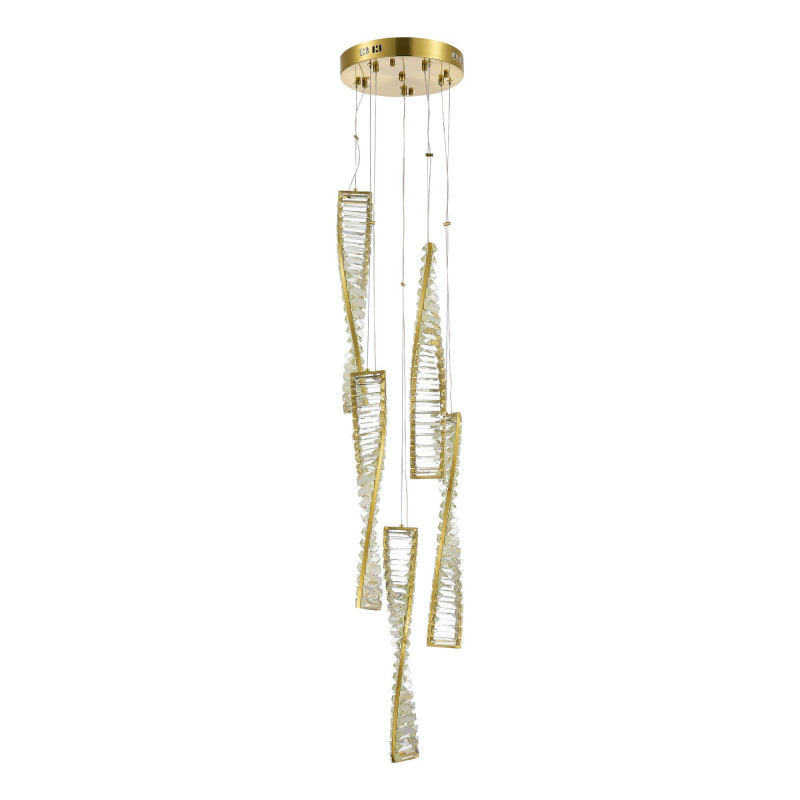 Светильник подвесной 28* см, LED*1*55W, 3000K, St Luce Elica SL6205.303.05, Латунь