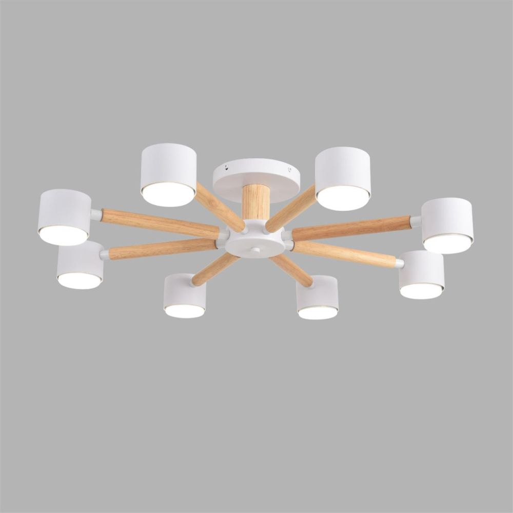 Люстра 72*15-15 см, 8*GX53 LED*7W, Lumion Vudi LUM8306/8C, белый; бежевый