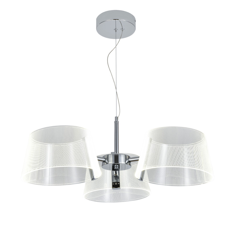 Подвесная люстра 60 см, 30W, 4000K, Indigo Orlare 14021/1P Chrome V000105L, хром, 14021/3P Chrome