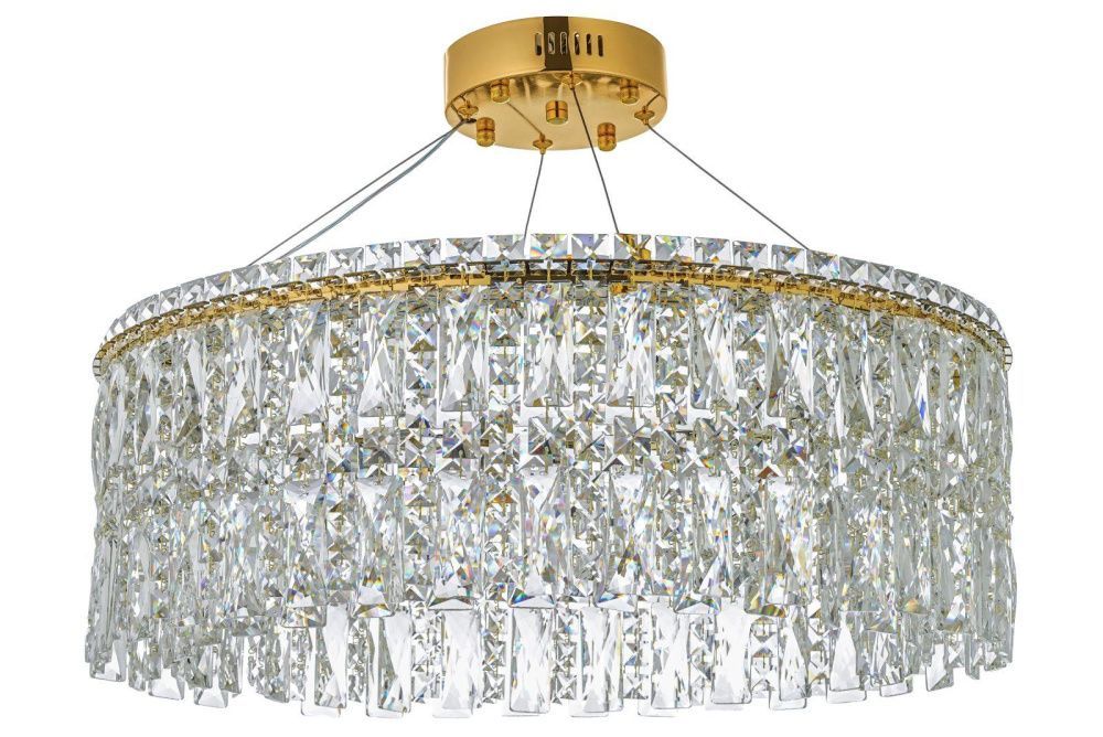 Люстра подвесная *80* см, Led лента*LED*88W, 3000/6000K, Arti Lampadari Ovindoli Gold Ovindoli L 1.5.80.100 G, Золото