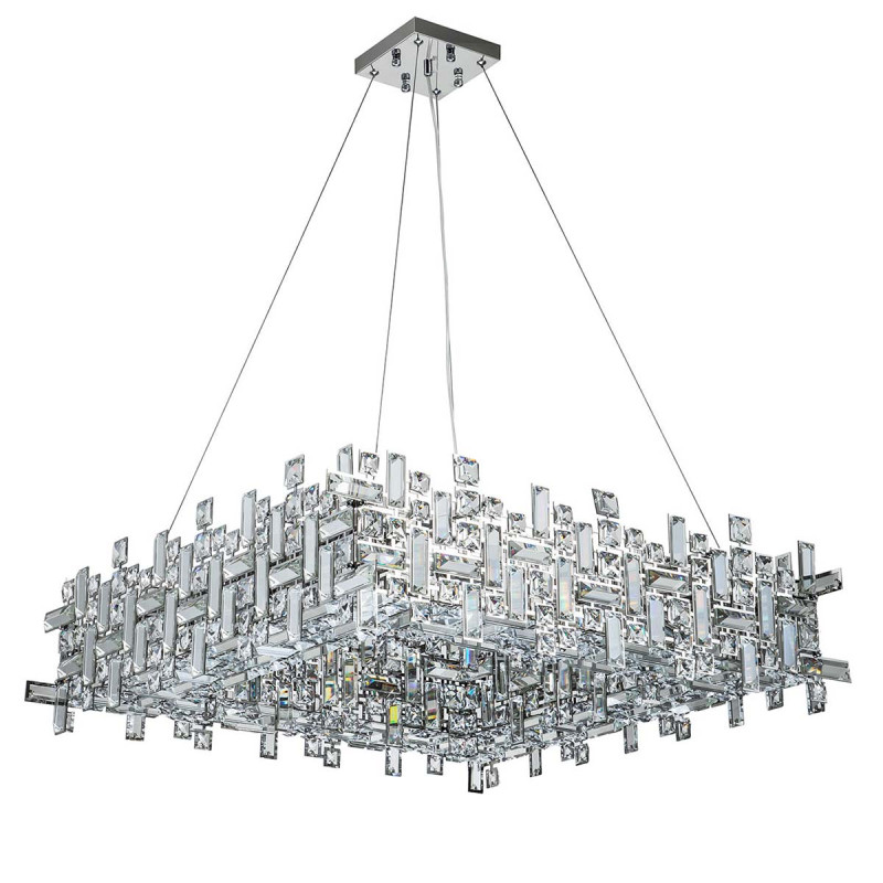 Подвесной светильник 800*800*255/970 мм, 12*E14 хром Indigo Lascala V000402
