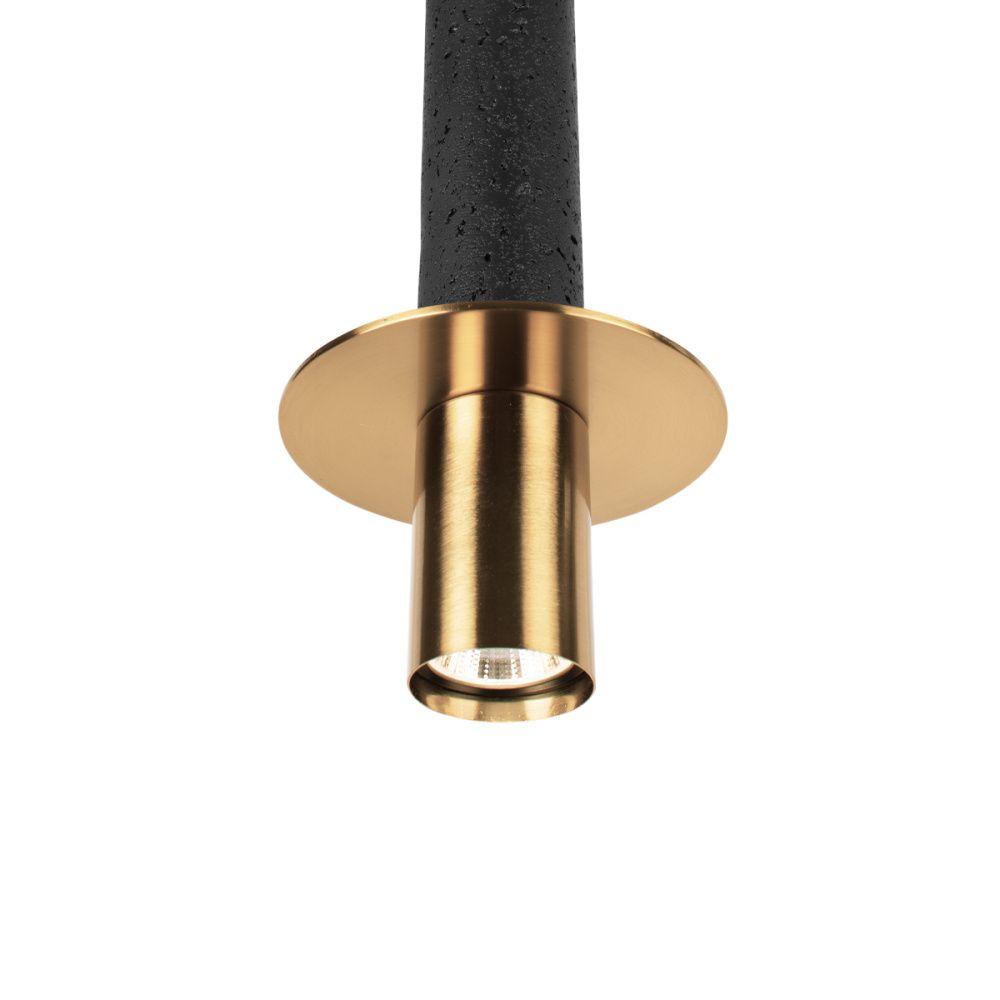 Подвесной светильник *13*43 см, 1*LED*7W, 4000K, Loft It Lava 10361C, Золотой, черный