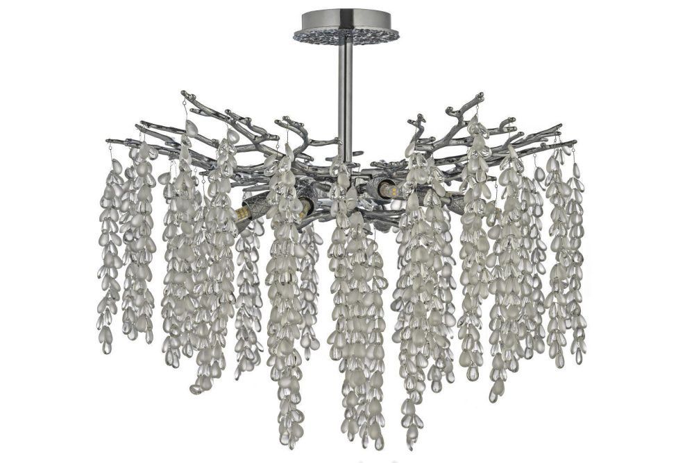 Люстра потолочная *60*55 см, 8*G9*40W, Dio D`arte Tavenna Nickel Tavenna H 1.3.60.800 N, никель