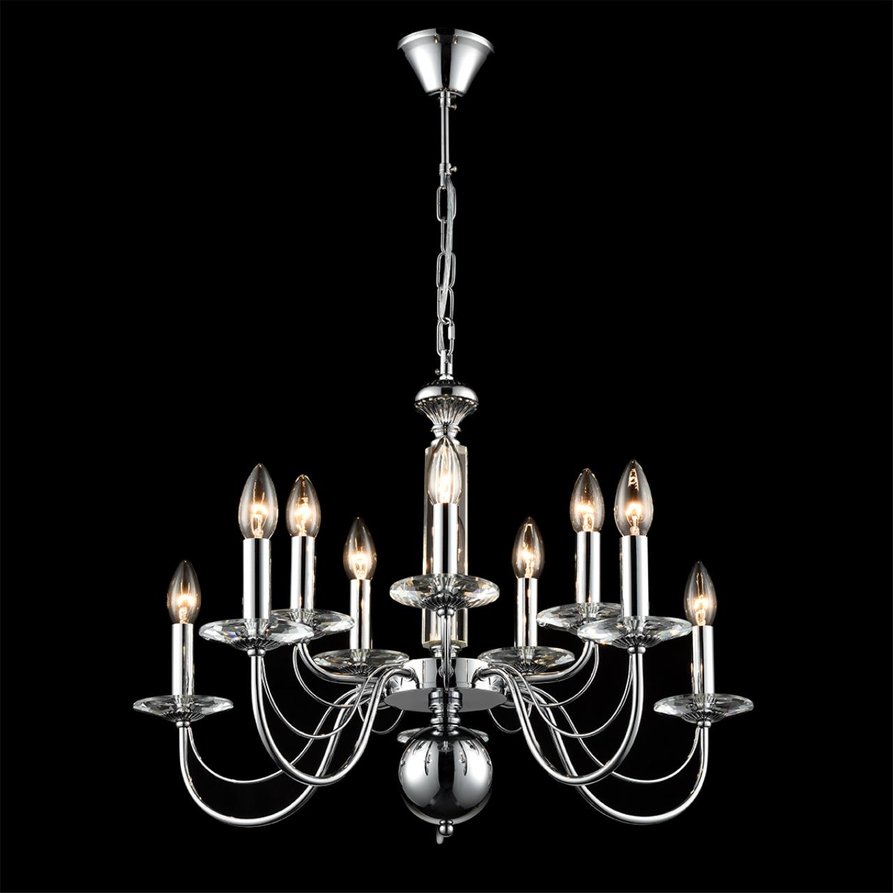 Люстра подвесная 63*90 см, 10*E14 Lumion Incanto 8034/10 хром