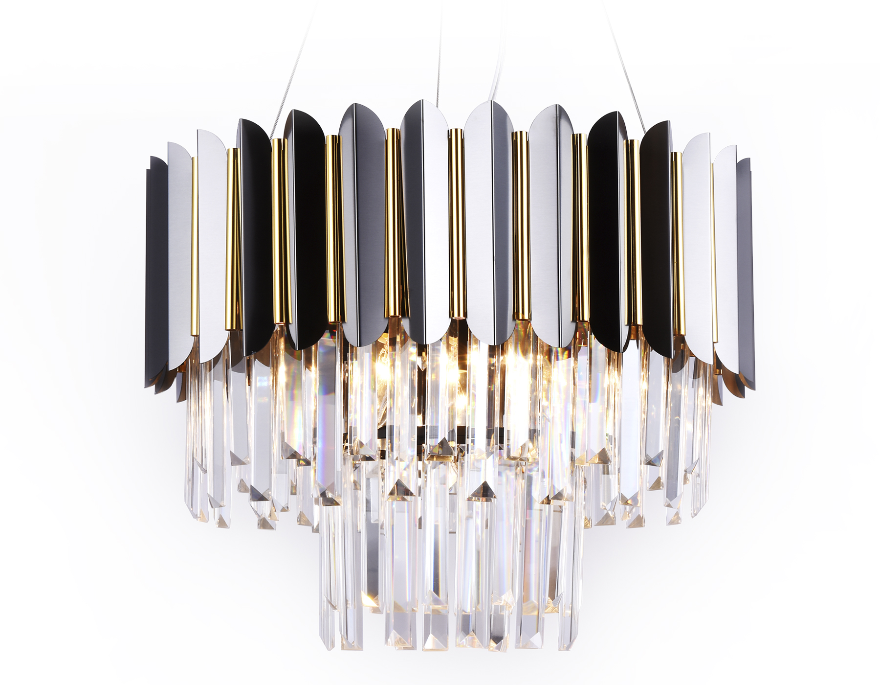 Люстра подвесная 50*38*78 см, E14 W, К, черный хром, золото Ambrella Traditional Traditional TR5297