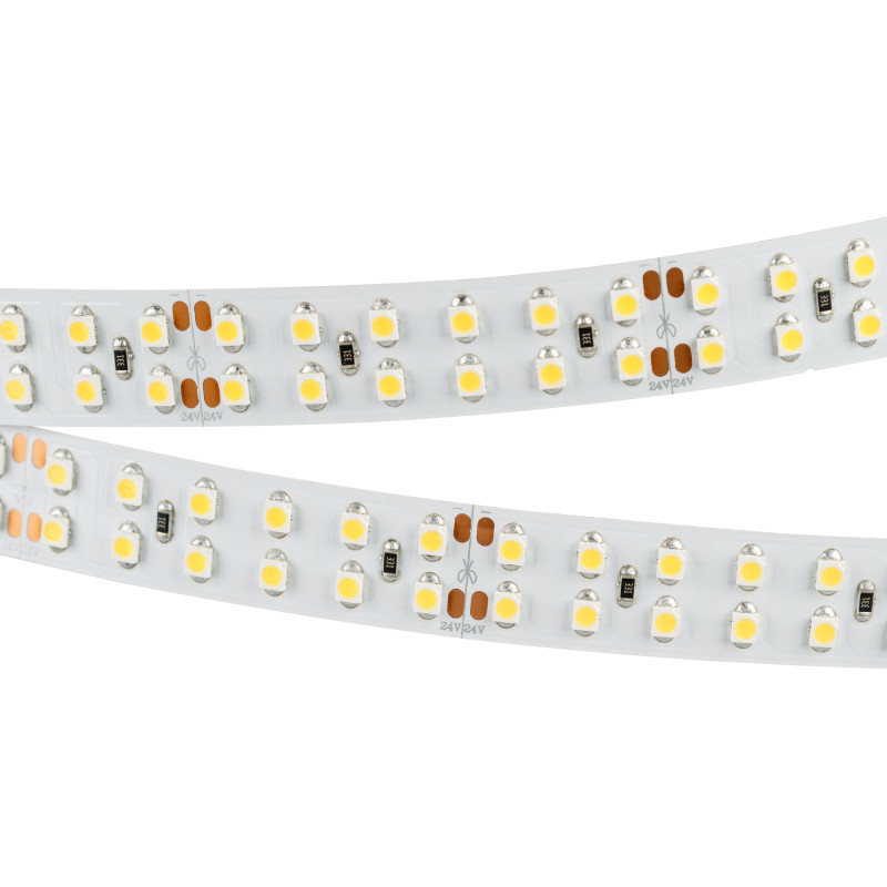 Лента RT 2-5000 24V White6000 2x2 (3528, 1200 LED, LUX) (Arlight, 19.2 Вт/м, IP20) 008771(B). Цена указана за 5 метров. Продается кратно 5 метрам.
