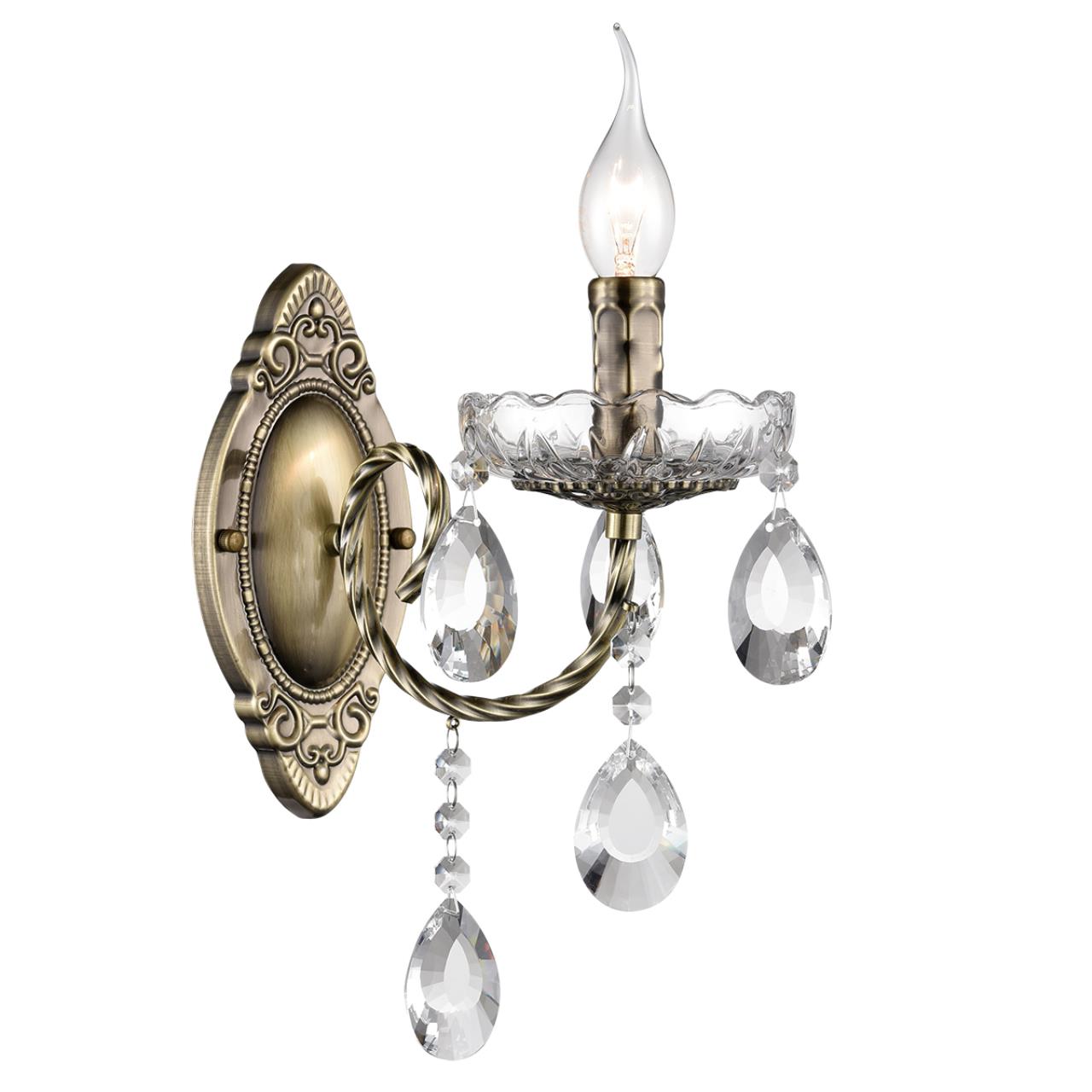 Бра 25*37,5 см, 1*E14 Lumion Linn 8190/1W античная латунь