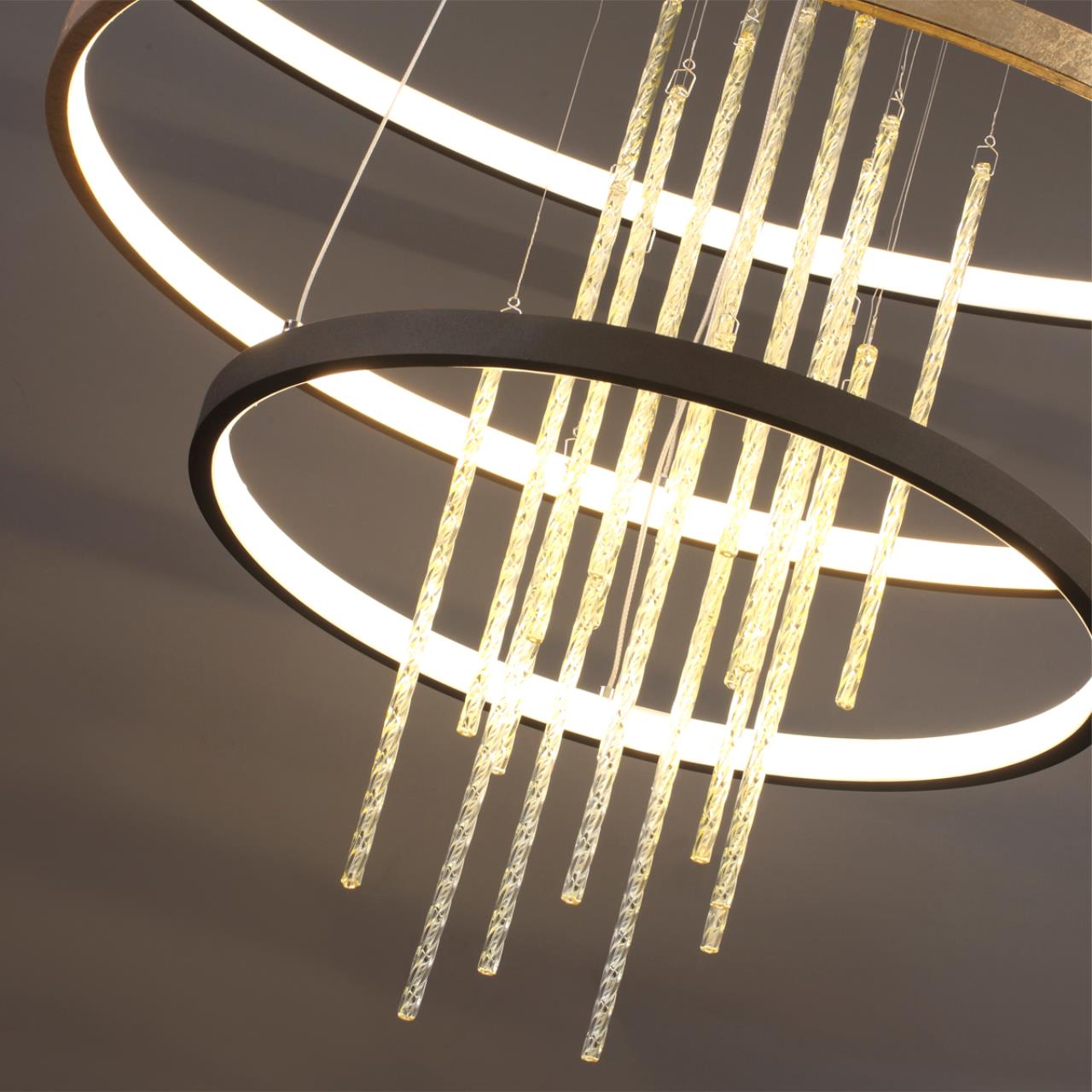 Светильник 81 см, 113W, 4000K Odeon Light Monica 3901/99L, черный-золото