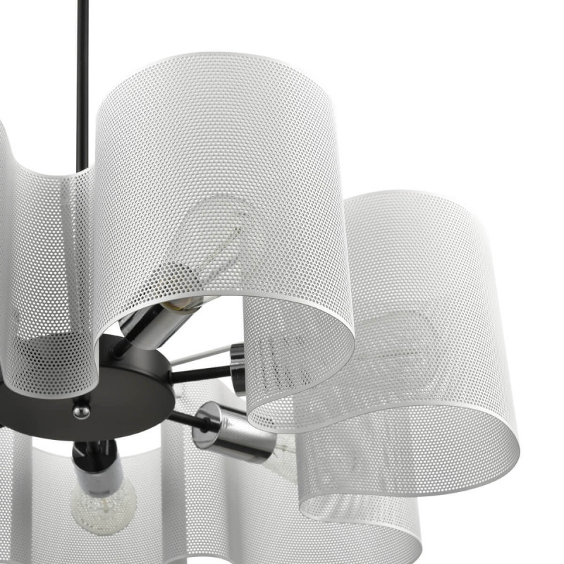 Подвесная люстра  70*70 см, 7*E27 черный, хром Vele Luce Cross VL5272P07