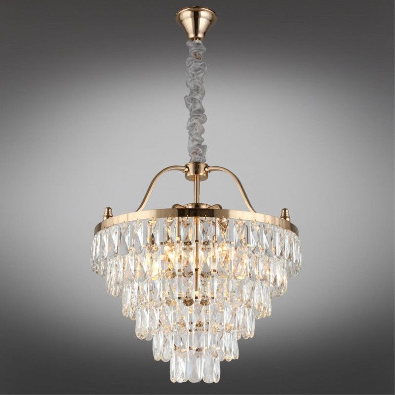 Каскадная люстра 52*80-160 см, 7*E14, 40W, Aployt Gerta APL.725.13.07, золотой
