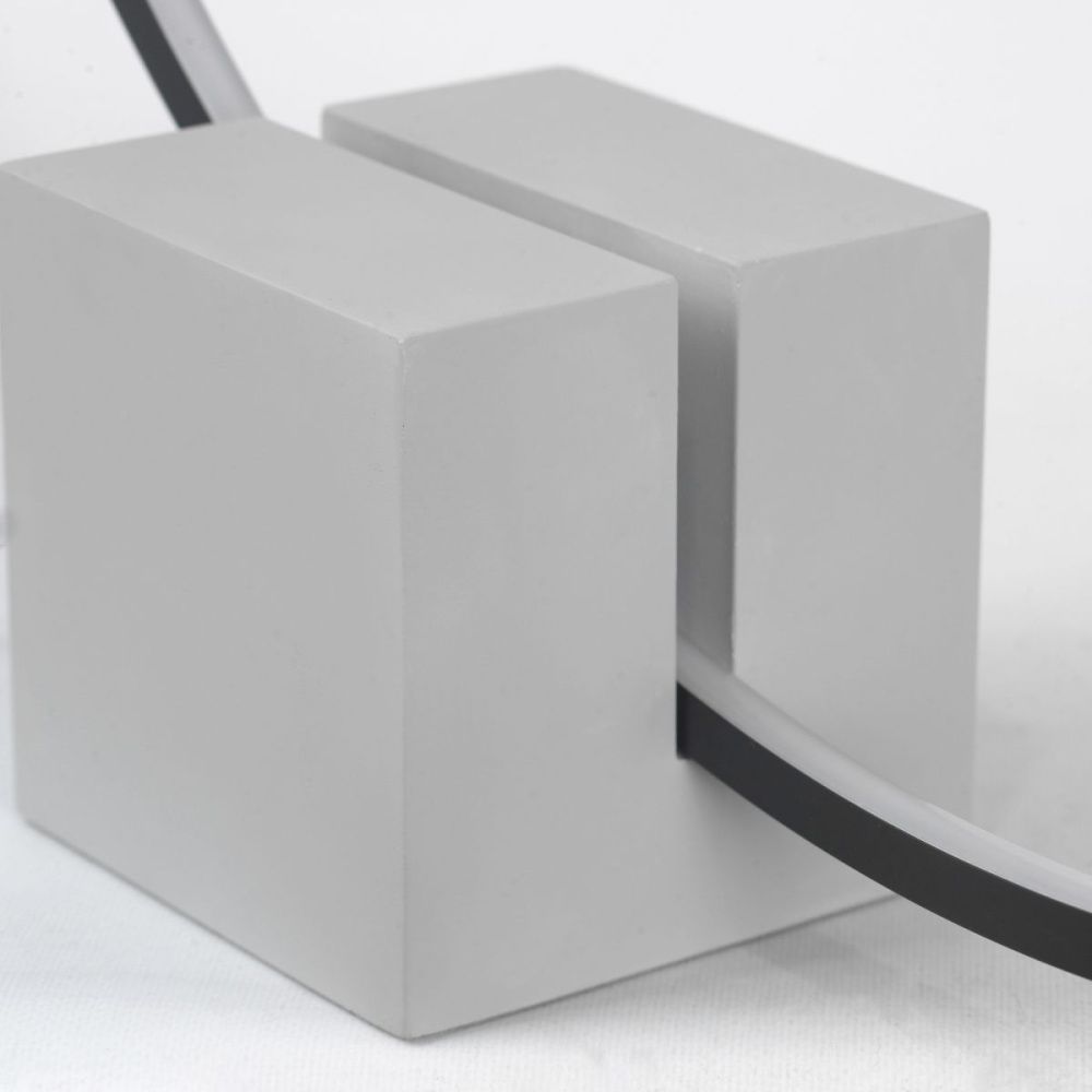 Настольная лампа 83 см, 24W, 2700K, Lussole Stream LSP-4014, черный-бетон