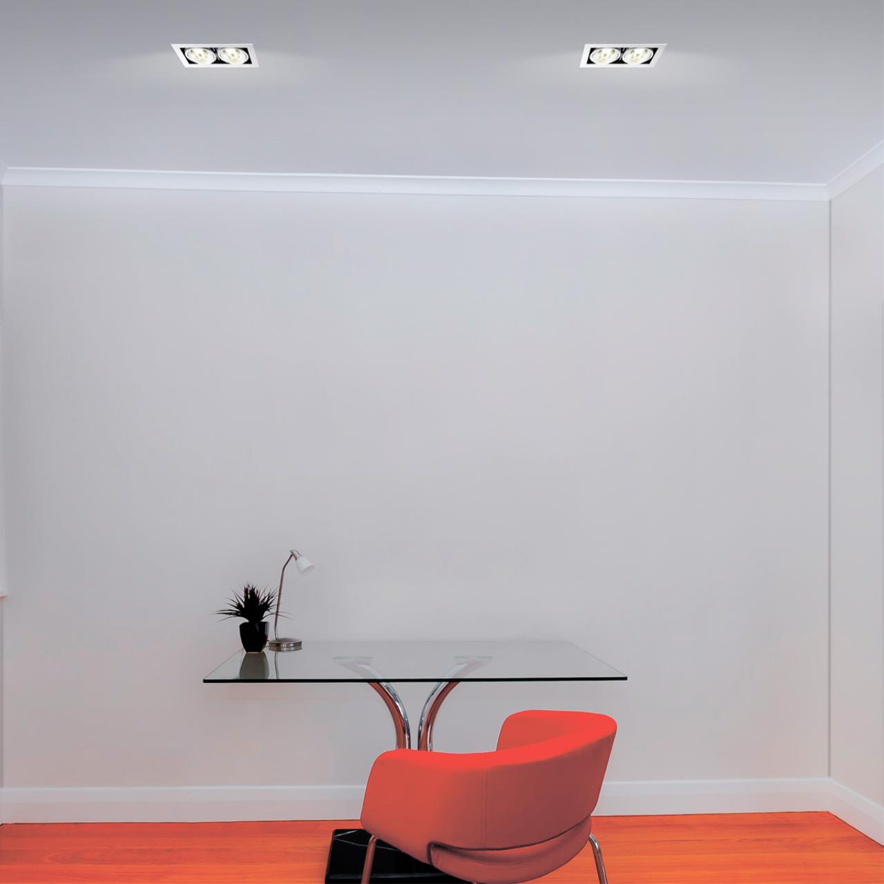 Светильник карданный LED Novotech Gesso 358441, 48W LED, 4000K, черный-белый