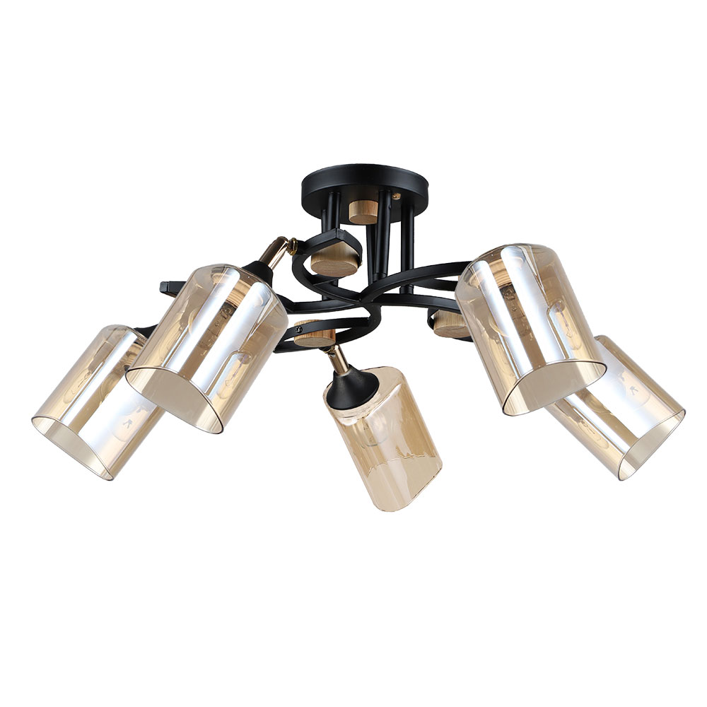 Люстра 23*62 см, 5*E27, 60W, Arte Lamp Glamore A5076PL-5BK, Черный