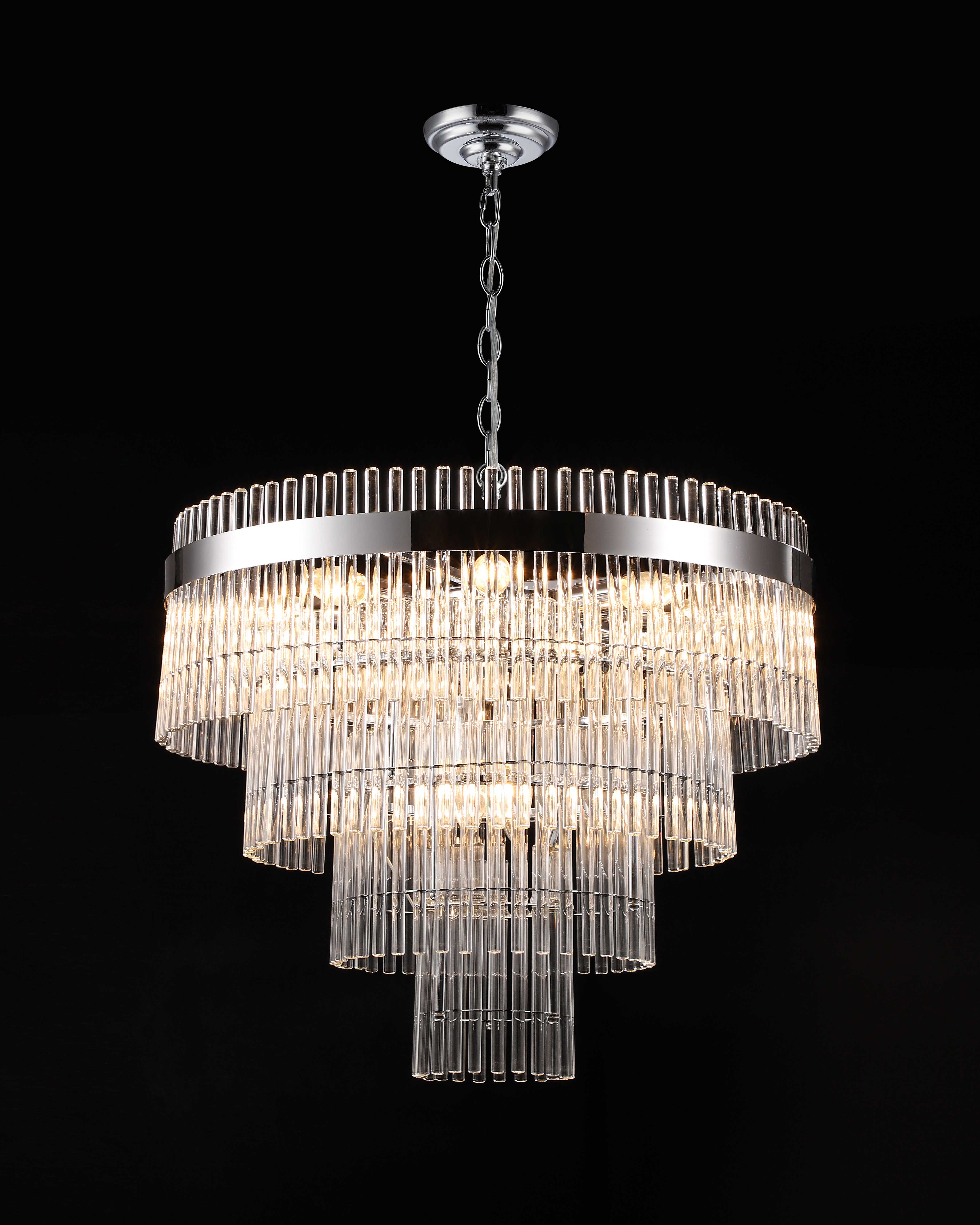 Люстра  600*500, 12*E14, 40W NewRgy Cristallo 16G-ф600 CHROME, Хром