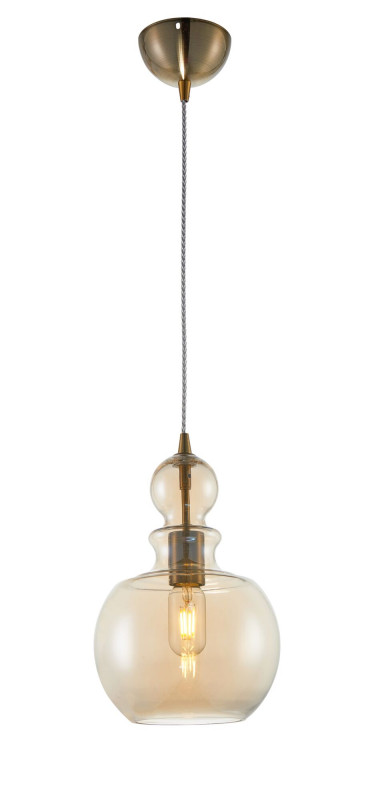 Подвесной светильник Maytoni Tone P003PL-01BZ, янтарный, диаметр 22 см