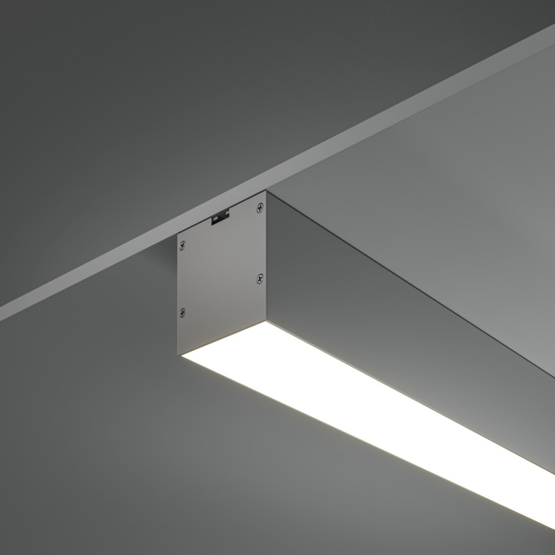 Алюминиевый профиль  Накладной 2000*50*50 мм для светодиодной ленты Maytoni Led strip Серебро ALM-5050-S-2M