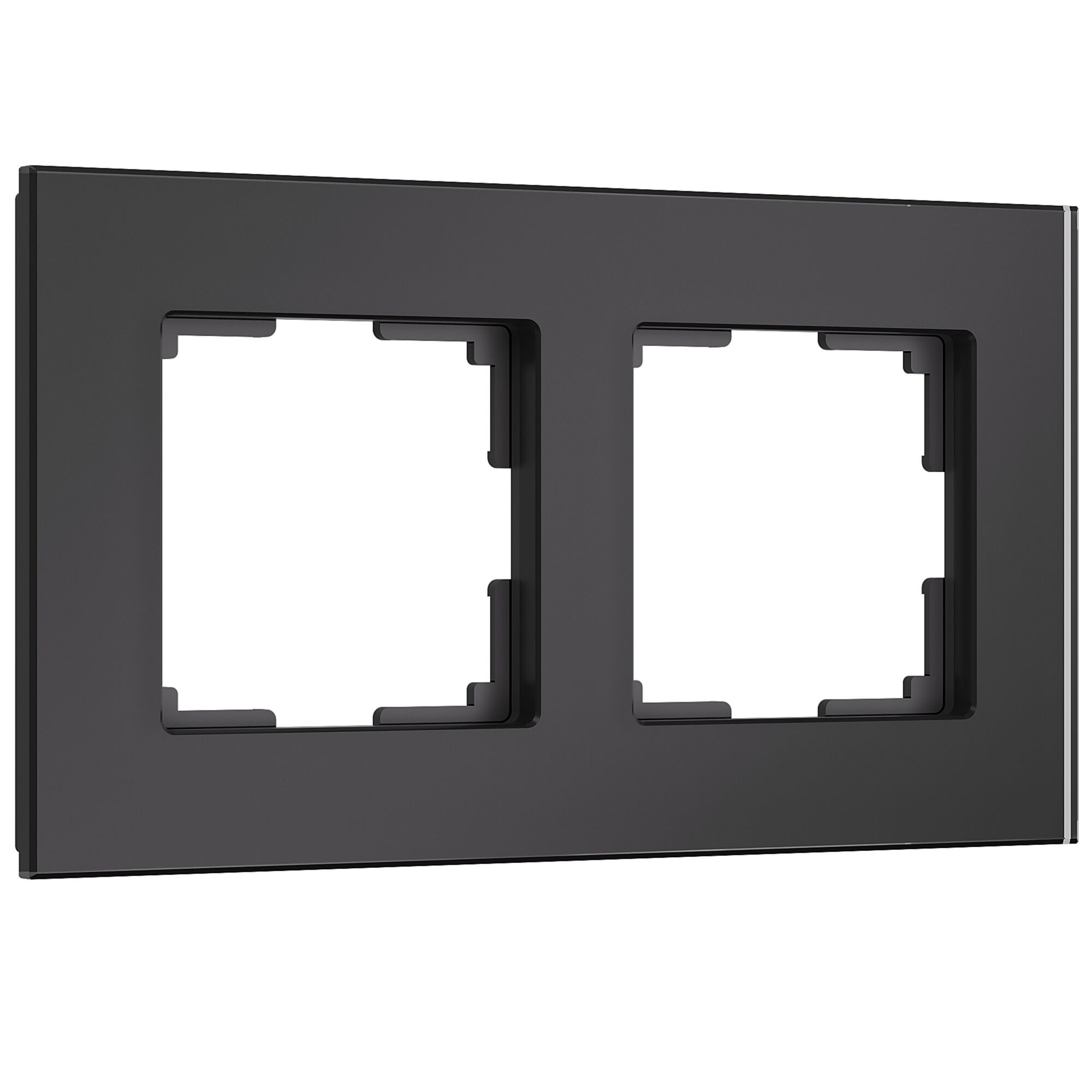Рамка на 2 поста Werkel W0023108 Senso, черный, стекло soft-touch