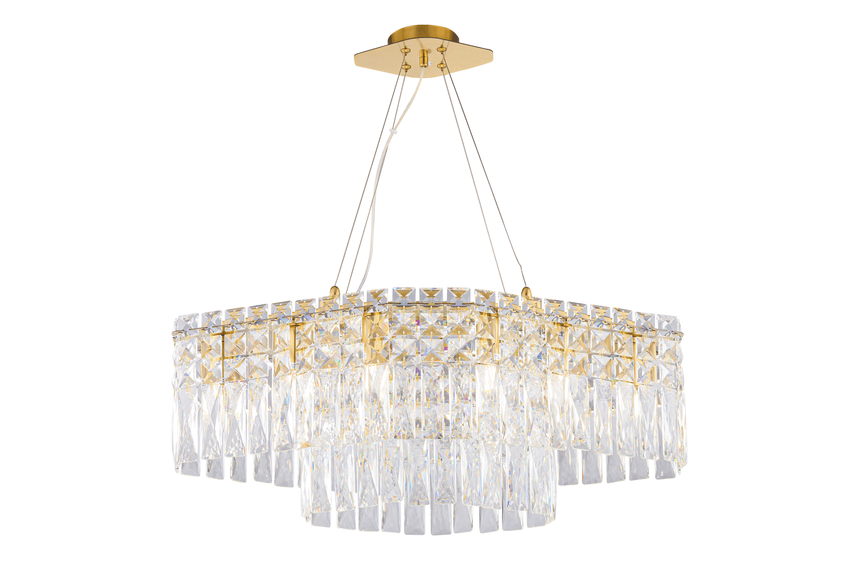 Люстра 670*400*240-700, 10*E14, 40W NewRgy Cristallo 5638P/10A PLATING BRASS+CLEAR, PLATING BRASS+CLEAR