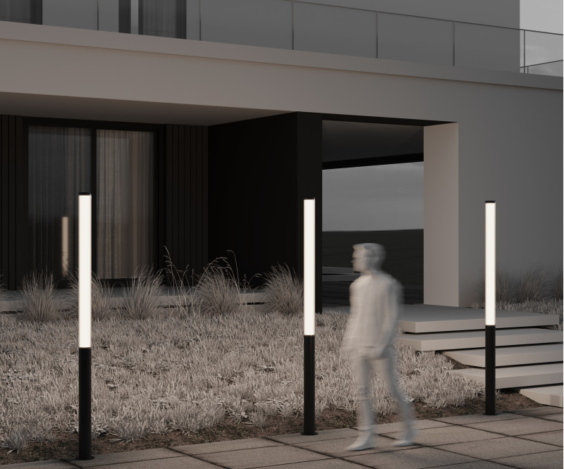 Садово-парковый светильник 15,5*213 см, LED 100W 3000K Maytoni Outdoor Ster O467FL-L100B3K черный