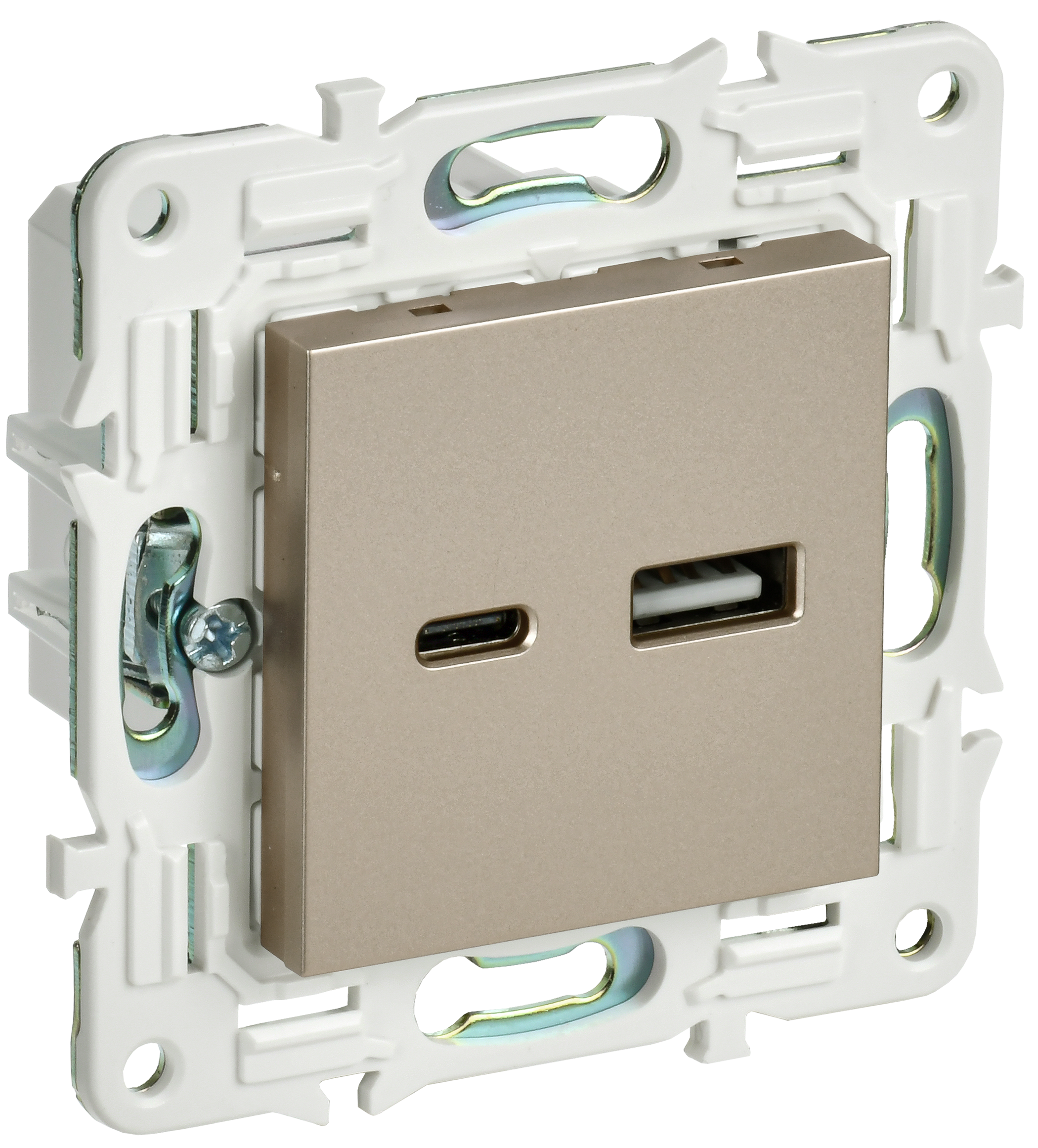 SKANDY Розетка USB A+C 3,1А SK-R14Sh шамп. IEK, SK-U22-D31-K37