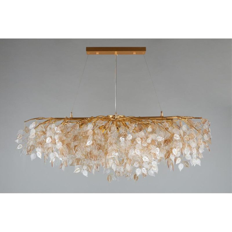 Подвесная люстра 120*60*80-150 см, 13*G9, 5W, Aployt Rochell APL.850.13.13, золотой