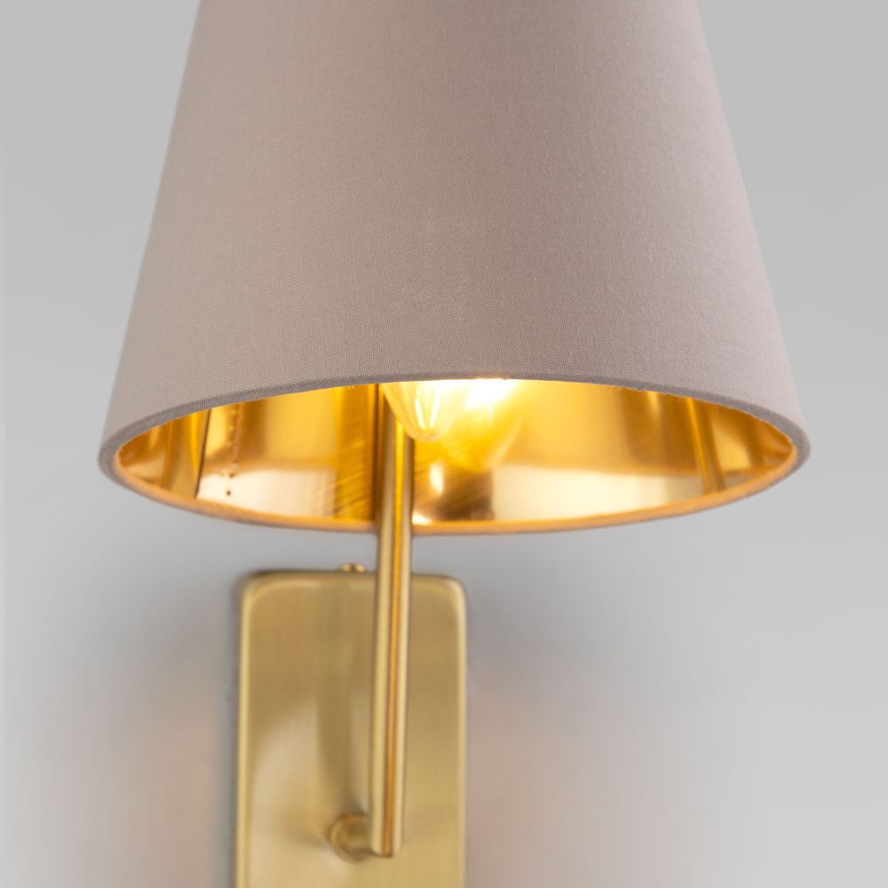 Бра 15*15*33 см, 1*E14*40W, Eurosvet Topanga 60173/1, латунь, a069016