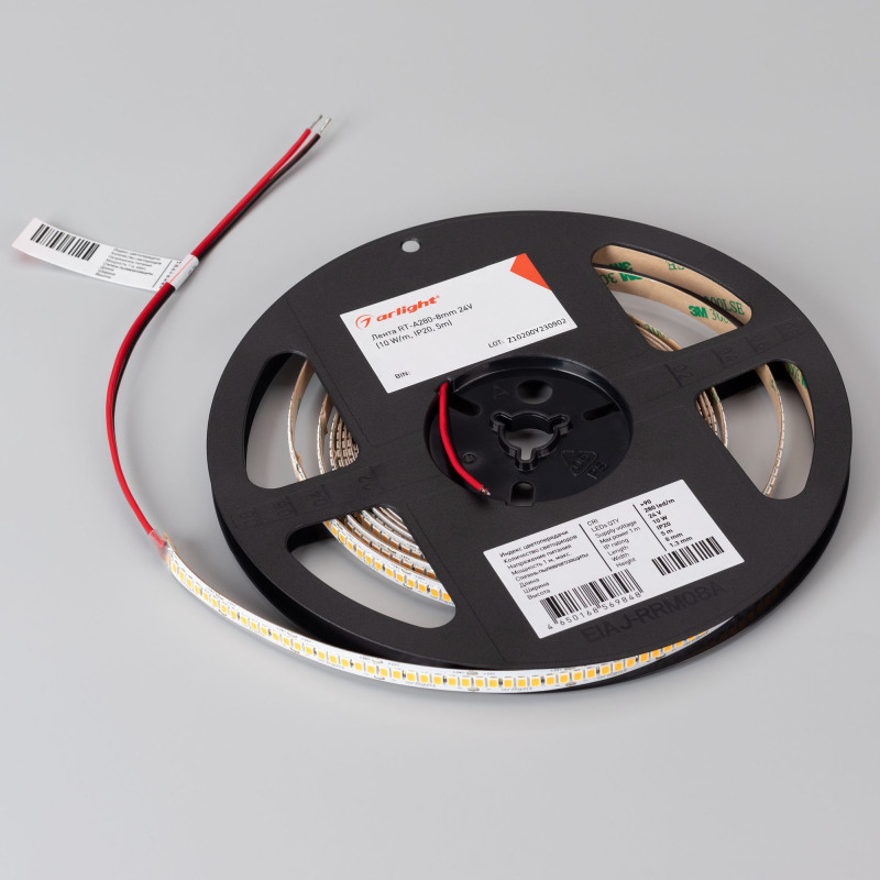 Лента RT-A280-8mm 24V Warm3000 (10 W/m, IP20, 5m), Arlight 045566. Цена указана за 5 метров. Продается кратно 5 метрам.