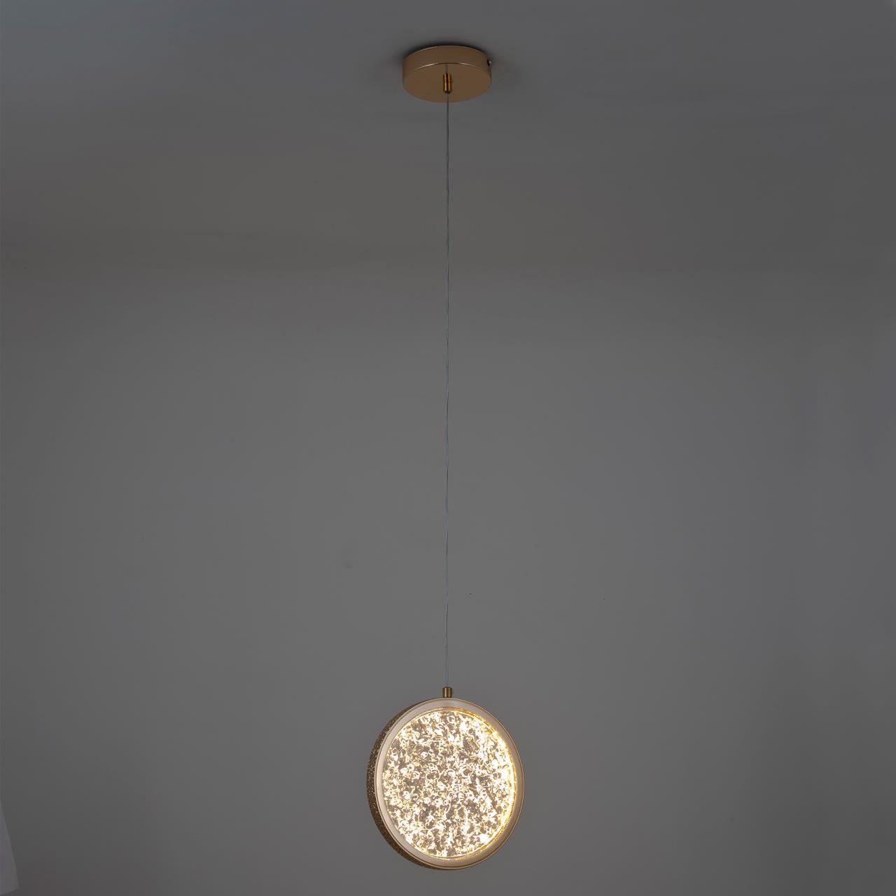 Подвесной светильник 20*2,5*100 см, LED 10W, 4000K, Золото LED4U L7108-200 GD