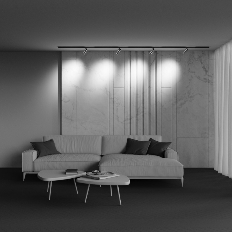 Светильник на шине 5,2*5,2*15,8 см, LED, 12W, 3000К, Maytoni Technical FOCUS LED TR021-1-12W3K-W-BBS латунный