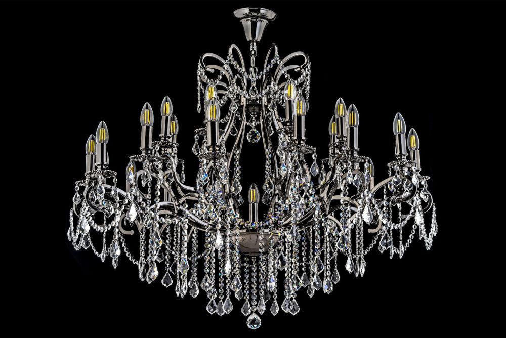 Люстра *104*72 см, 24*E14*40W, Dio D`arte Isola Nickel Black Isola E 1.1.24.600 NB, Матовый никель