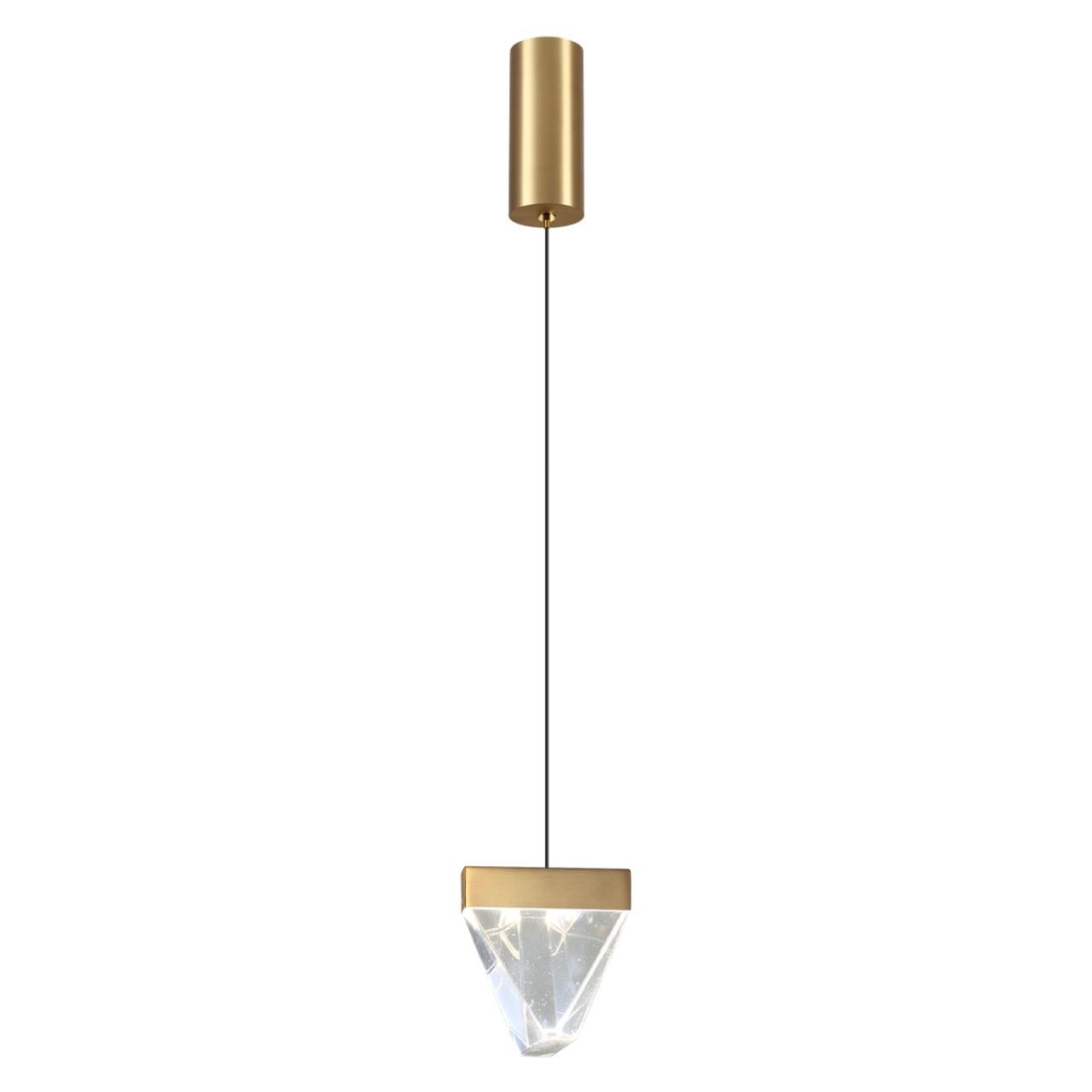 Подвесной светильник 10,3*174,9 см, 1 LED*5W, 3000 К, Odeon Light Ray, латунь 6678/5L
