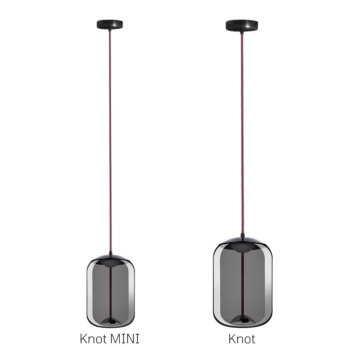 Подвесной светильник 12*22 см, 1*LED*5W LOFT IT Knot 8134-C mini черный