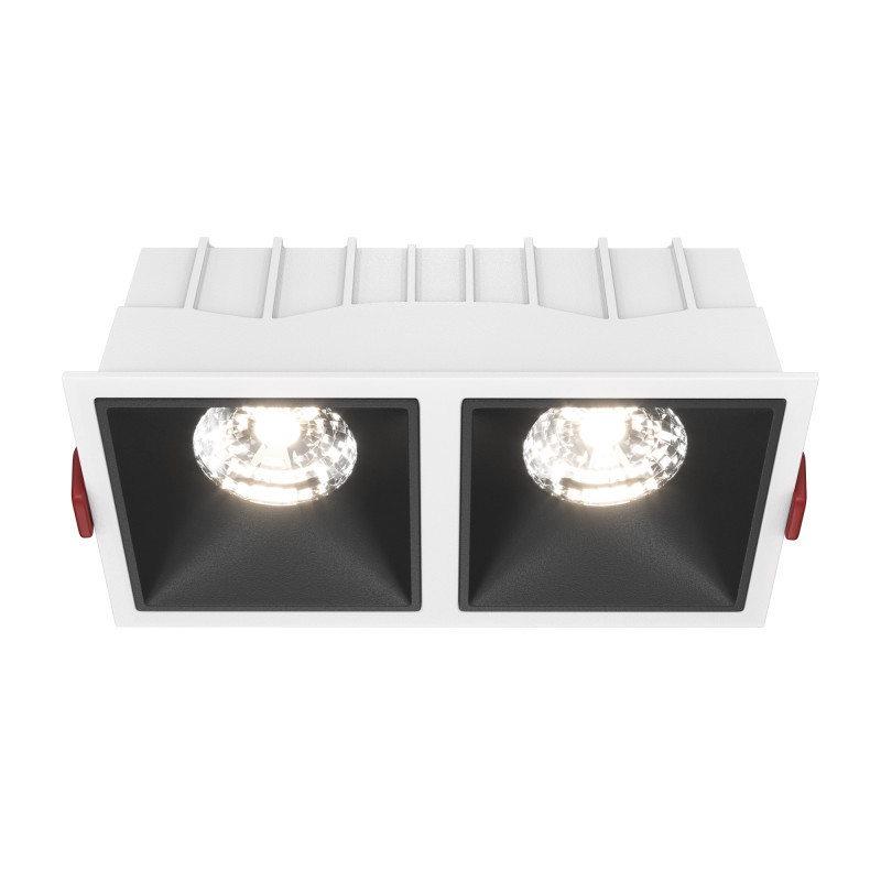 Светильник 17 см, 30W, 4000K, Maytoni Downlight Alfa LED DL043-02-15W4K-SQ-WB, белый-черный