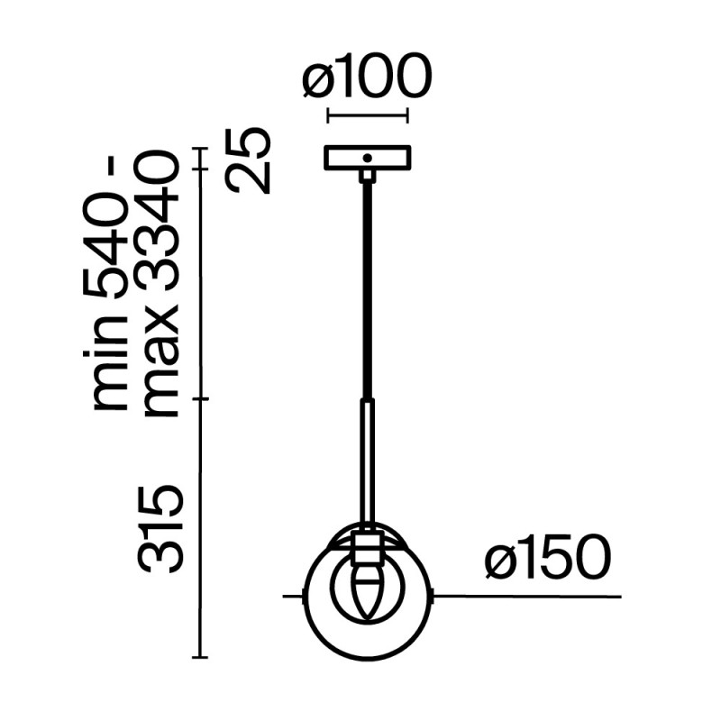 Подвесной светильник 15*54*334 см, 1 G9*20W Basic form MOD521PL-01G1 Maytoni, Золото
