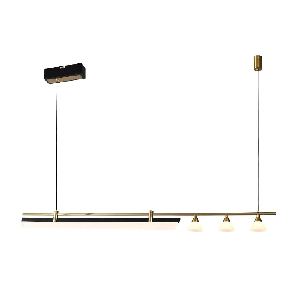 Люстра 120*10*150 см, 4*LED*30W, 3000K Gerhort G52121/1+3L GD+BK WT, Золото, черный