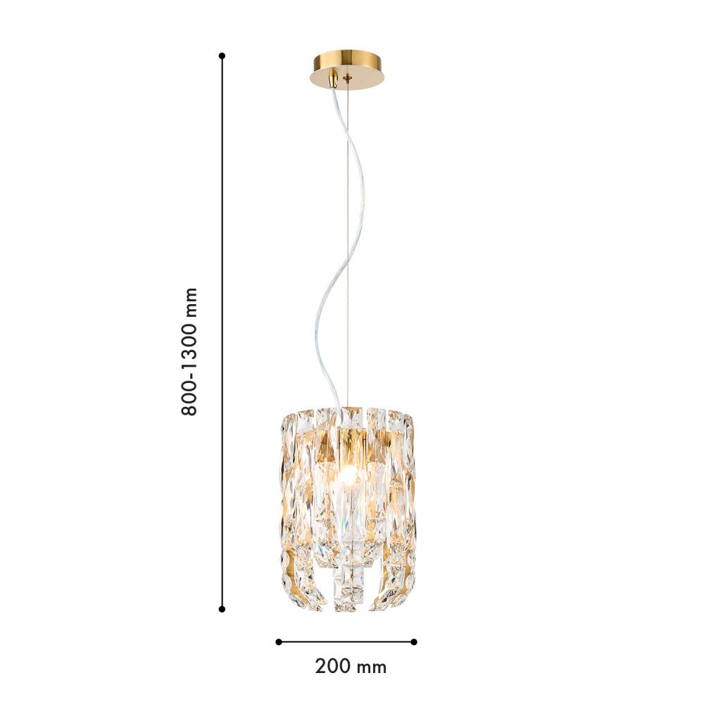 Люстра *20*80-130 см, 4*G9*40W, Favourite Infinity 4721-4P, золотой