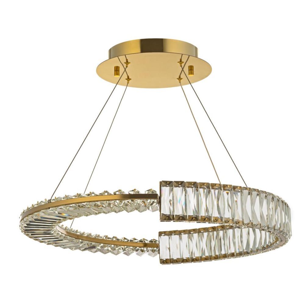 Люстра подвесная *60* см, Led лента*Led*48W, 3000K, Arti Lampadari Carini Carini L 1.5.60.100 G, Золото