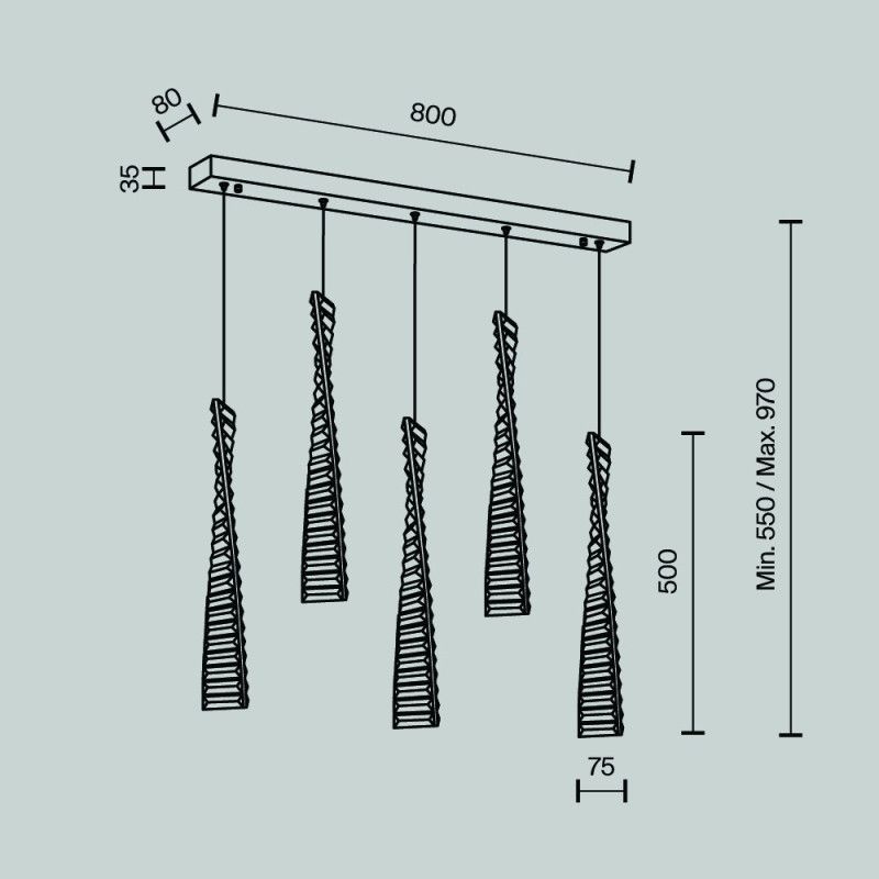 Подвесной светильник MODESTYLE MS.88910.5 CR