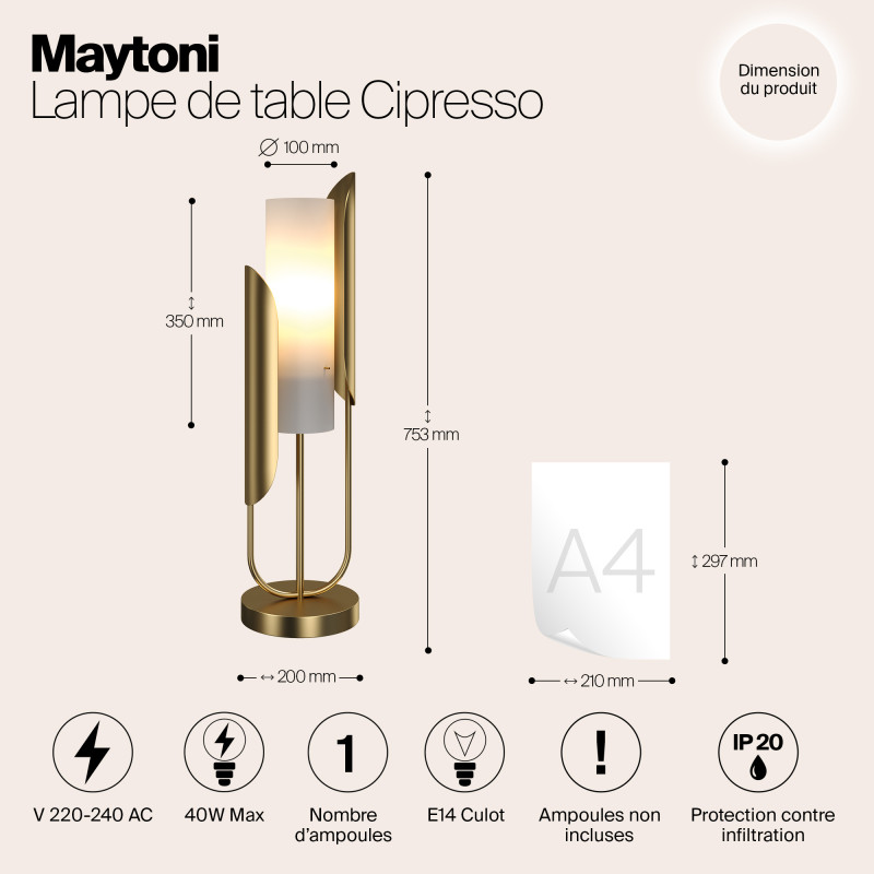 Настольный светильник Сipresso  Z014TL-01G
