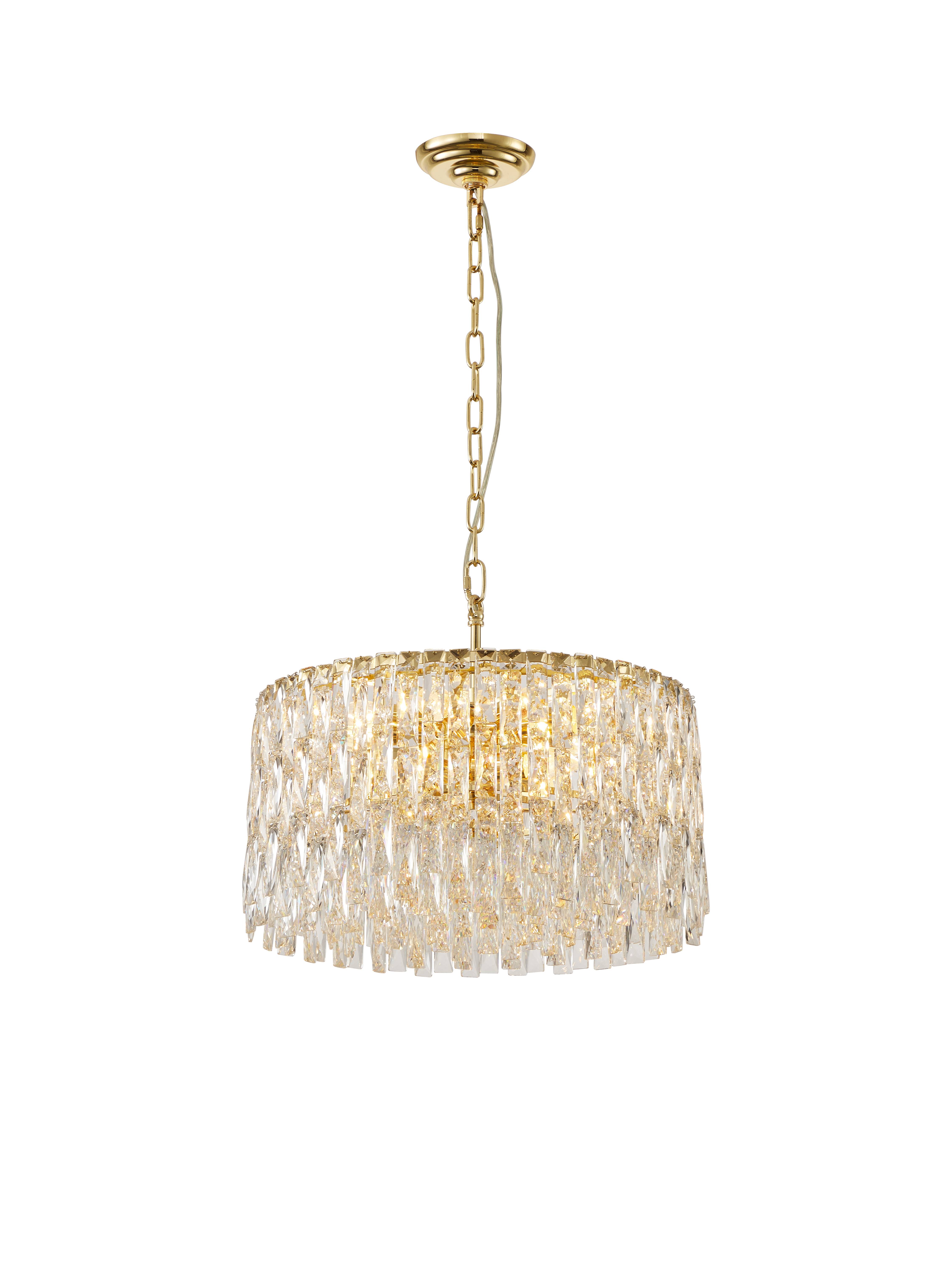 Люстра 500*250, 2*E14, 40W NewRgy Cristallo M33-ф500*H250 H GOLD, H GOLD