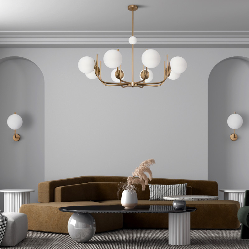 Люстра на штанге Maytoni Rendez-vous MOD109PL-08BS, диаметр 103 см, латунь