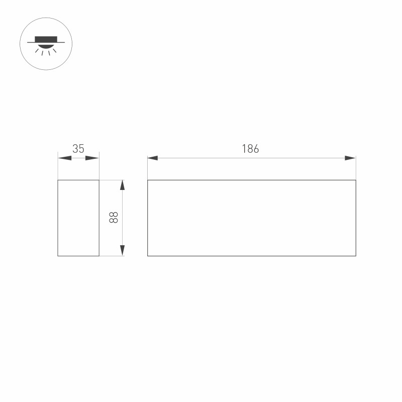 Накладной светильник Arlight 031860 18,6*3,5*8,8 см, 15W, белый (дневной)K,