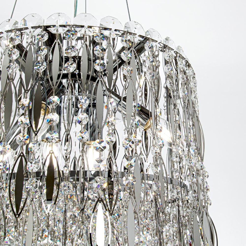 Подвесная люстра 40*40*125 см, Е14 6x40W, Хром MODELUX ML.315.6 CR