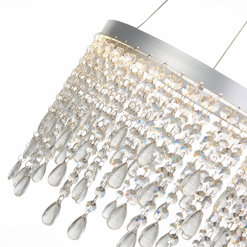 Люстра подвесная 40 см, 24W 3000K/4000K/6000K ST LUCE VEGA SL6201.103.24 Серебристый