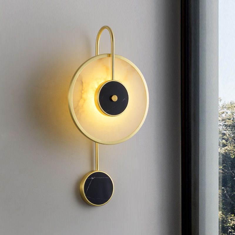 Бра-бра из мрамора LOREO A *25*46 см, 1*LED*5W, ImperiumLoft 149474-22, Латунь