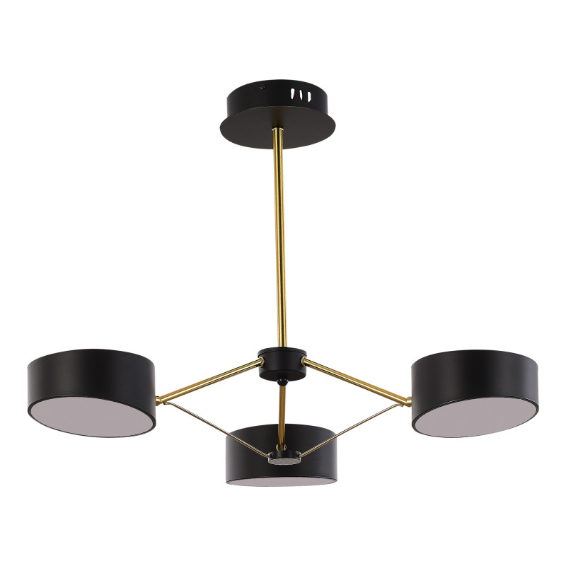 Светильник потолочный 67 см, 30W, 3000K-6000K  EVOLUCE  VALLE  SLE6005-402-03  Черный, Золотистый