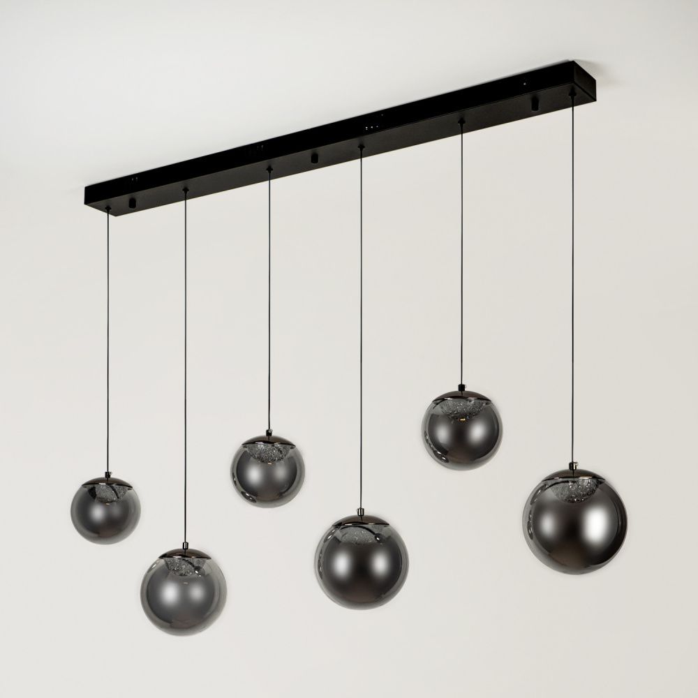 Светильник 120** см, LED*38W, 3000-6000K, Modelux  ML.2338.6 BK, Чёрный